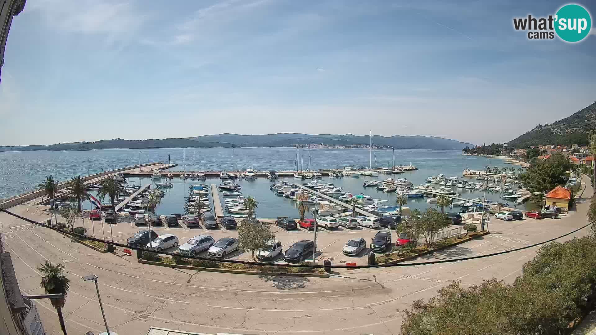 Webcam Orebić Uferpromenade – Fähre nach Korčula Live