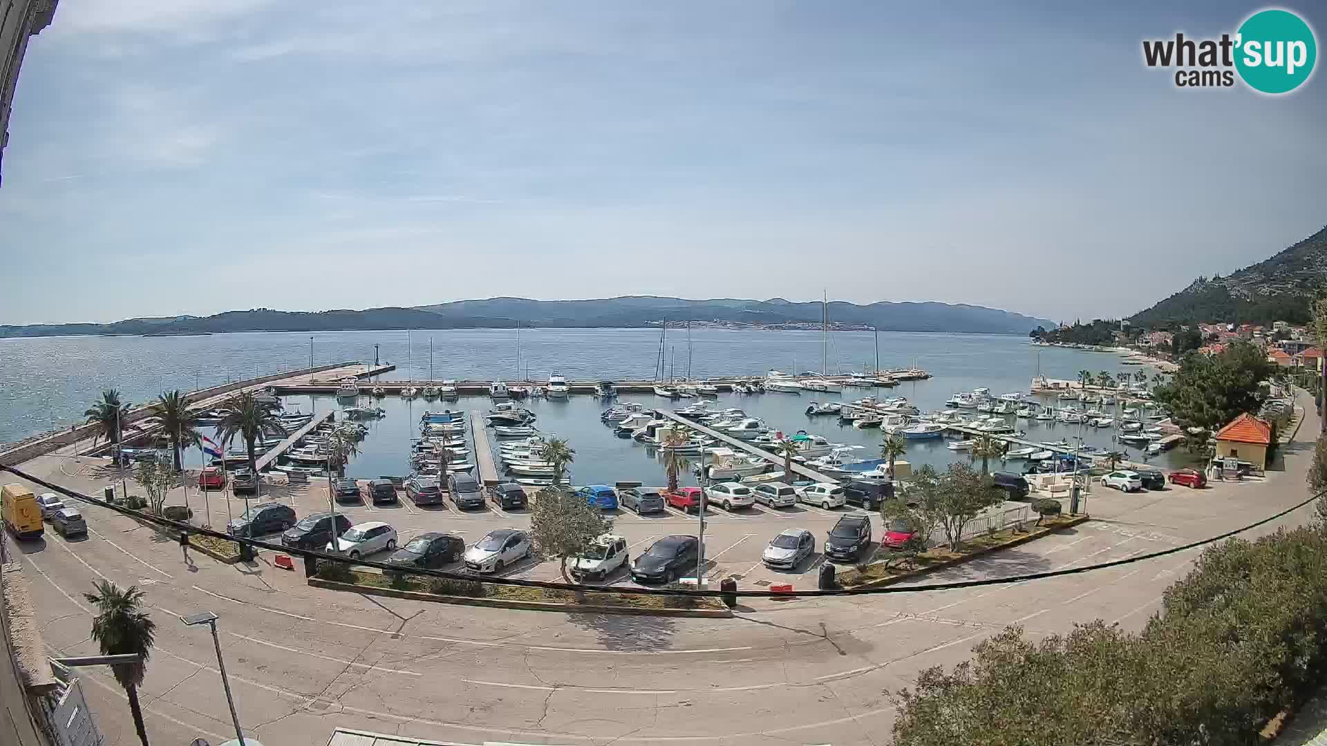 Spletna kamera Orebić Riva – Trajekt za Korčulo v živo