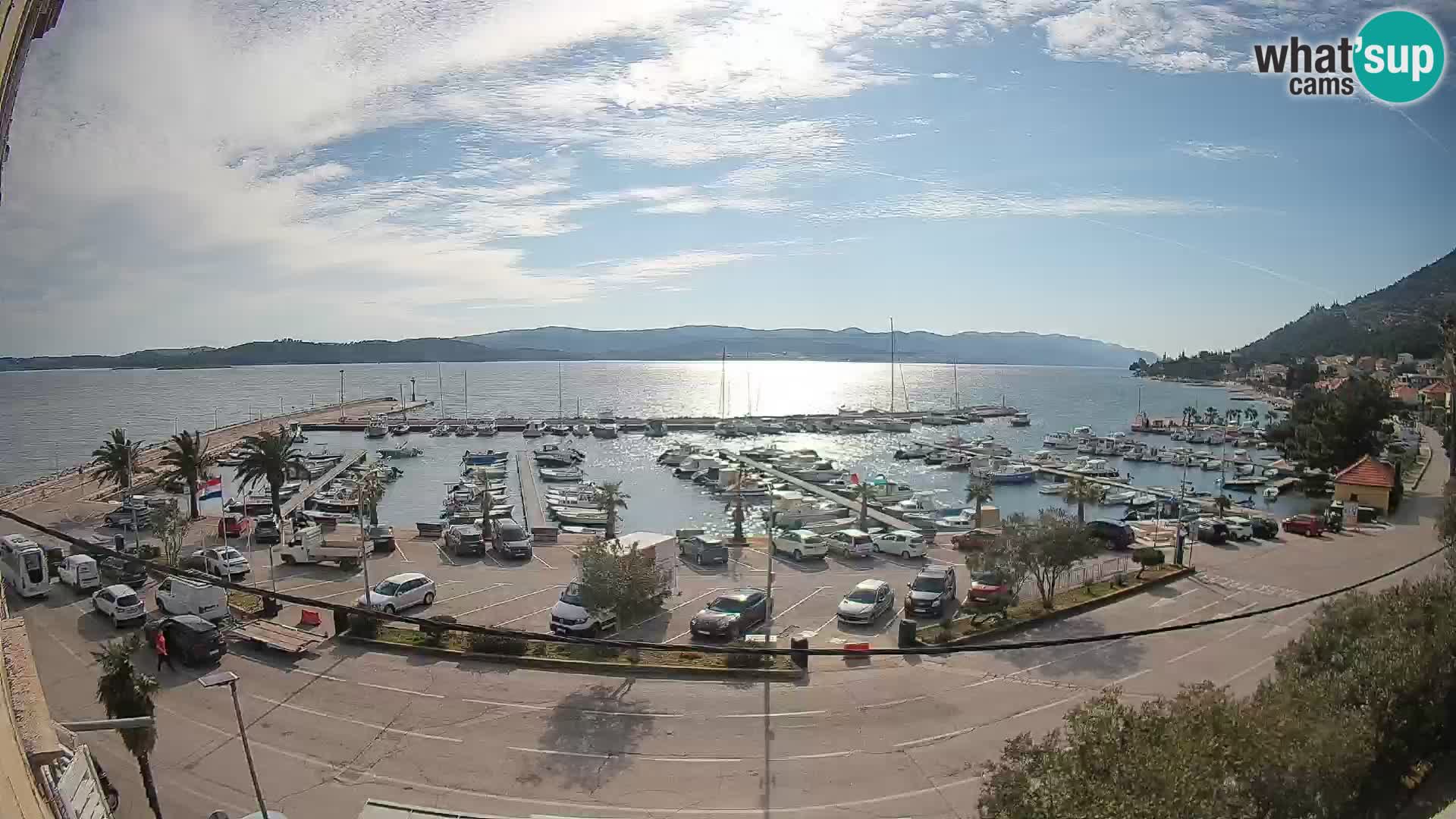 Webcam Orebić Uferpromenade – Fähre nach Korčula Live