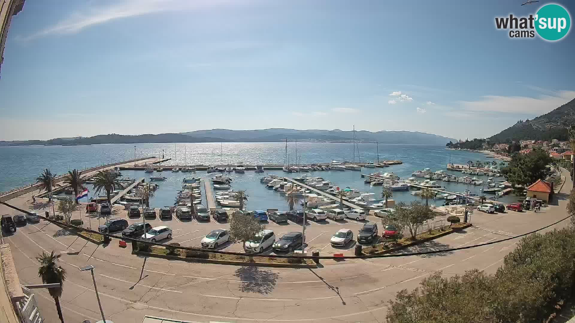 Webcam Orebić Uferpromenade – Fähre nach Korčula Live