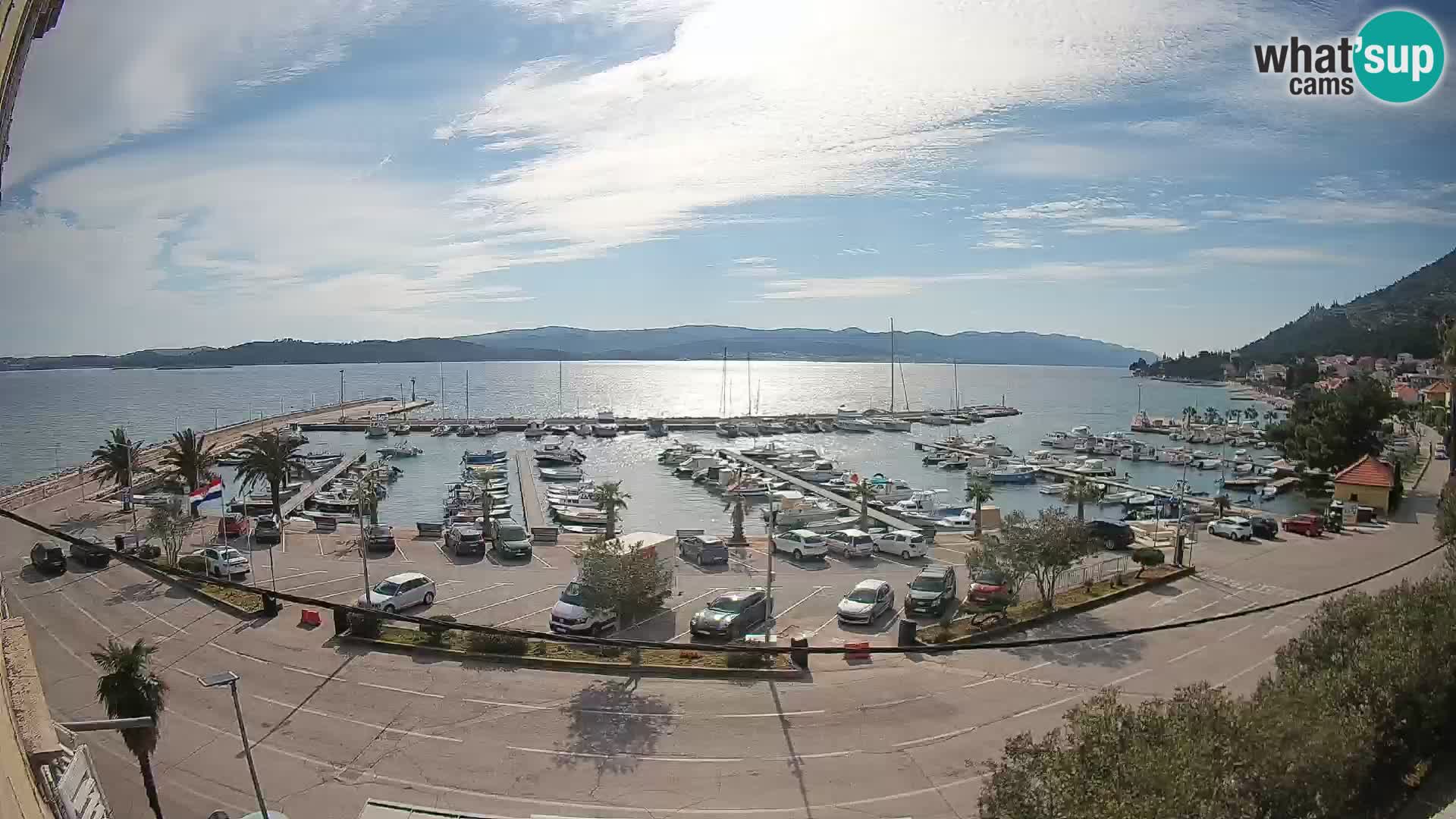 Spletna kamera Orebić Riva – Trajekt za Korčulo v živo