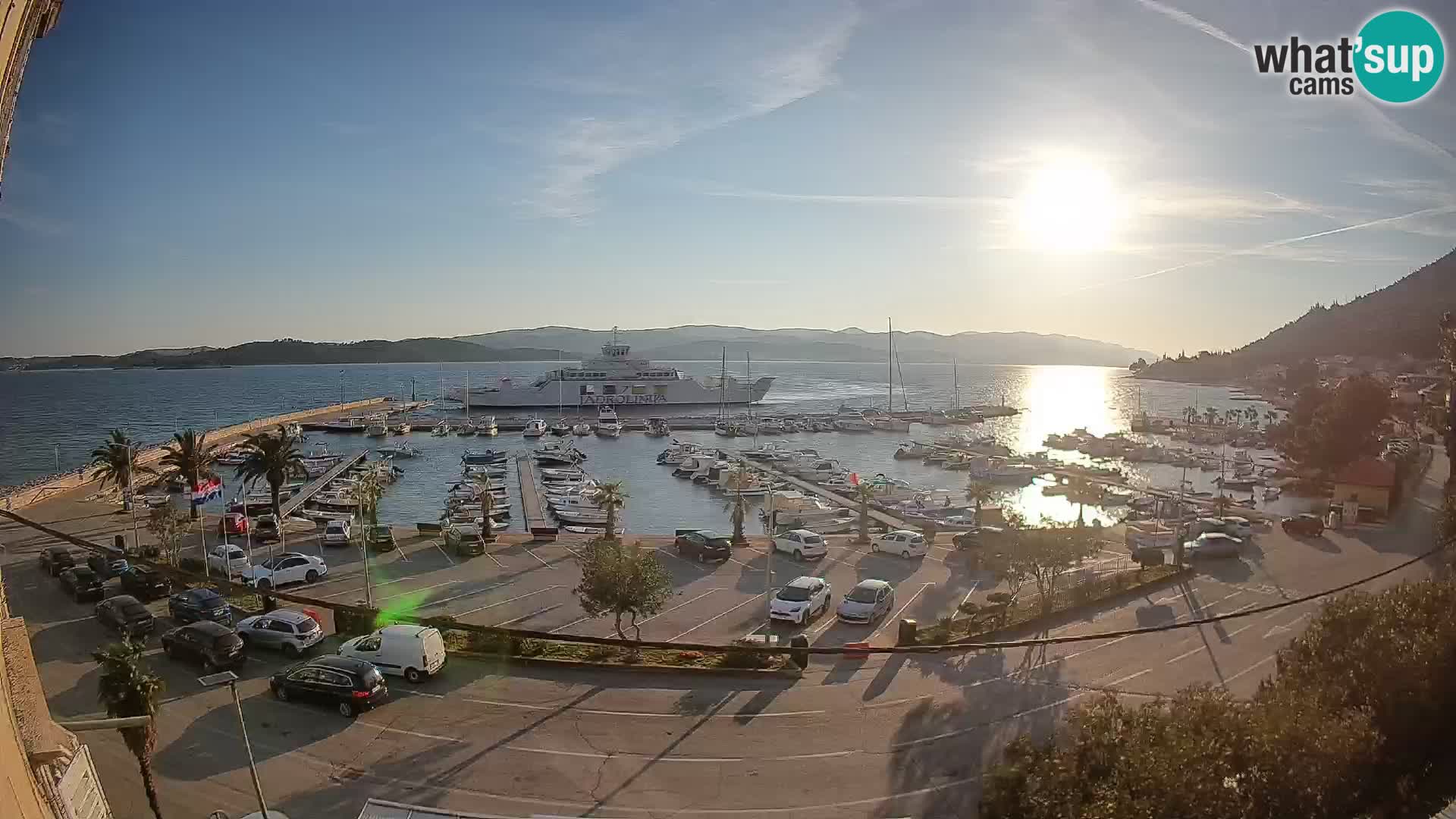 Webcam Orebić Uferpromenade – Fähre nach Korčula Live
