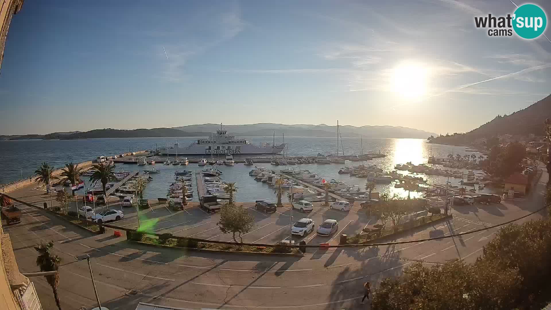Webcam Orebić Uferpromenade – Fähre nach Korčula Live