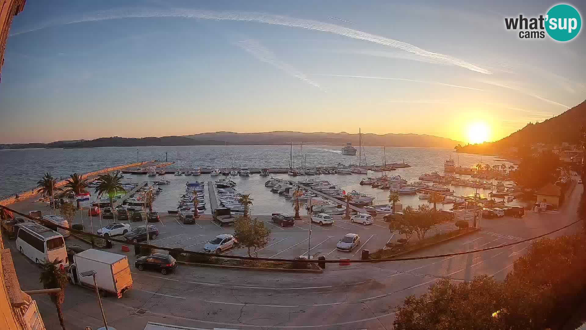 Webcam Orebić Uferpromenade – Fähre nach Korčula Live