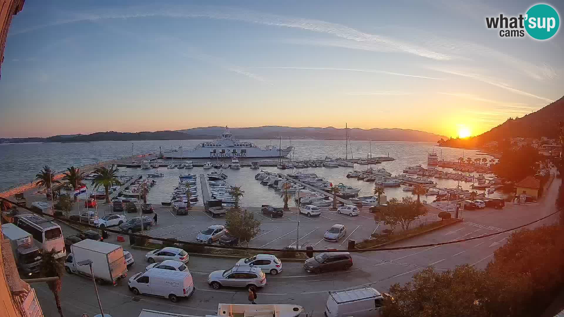 Webcam Orebić Riva – Ferry to Korčula Live