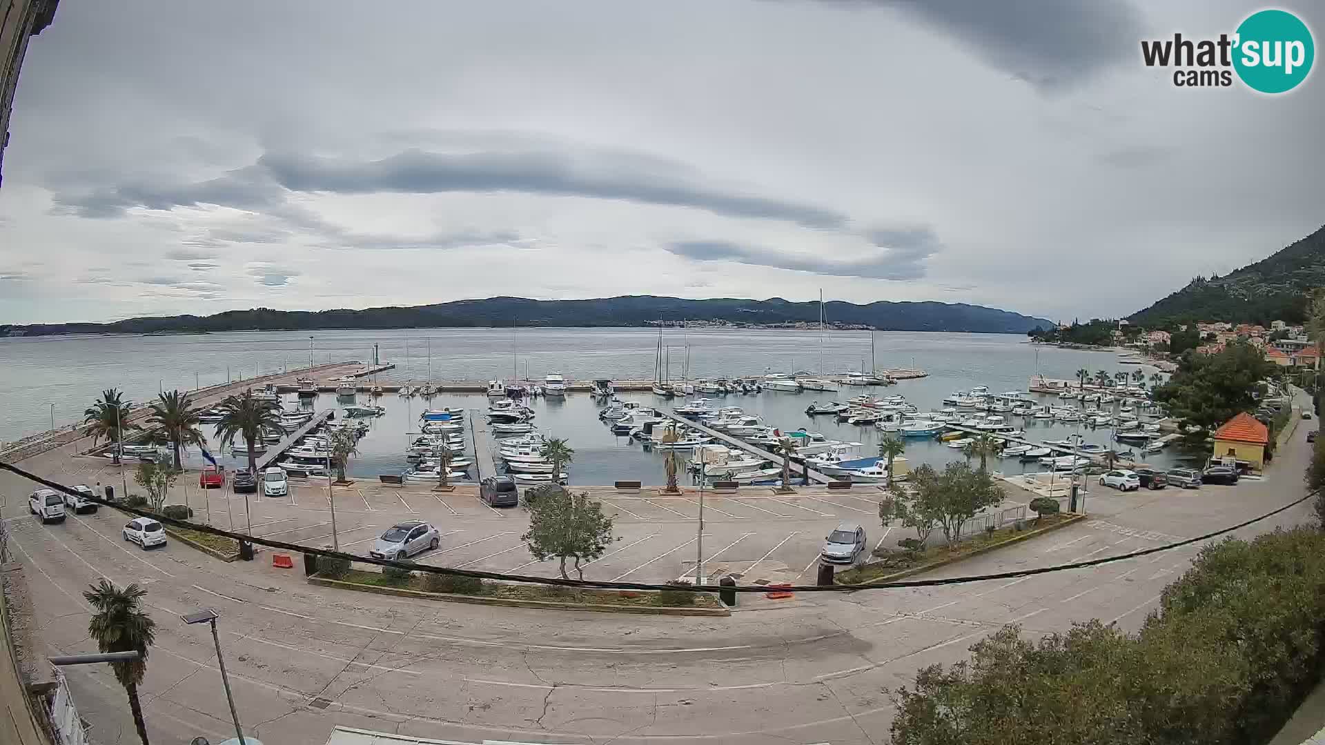 Spletna kamera Orebić Riva – Trajekt za Korčulo v živo