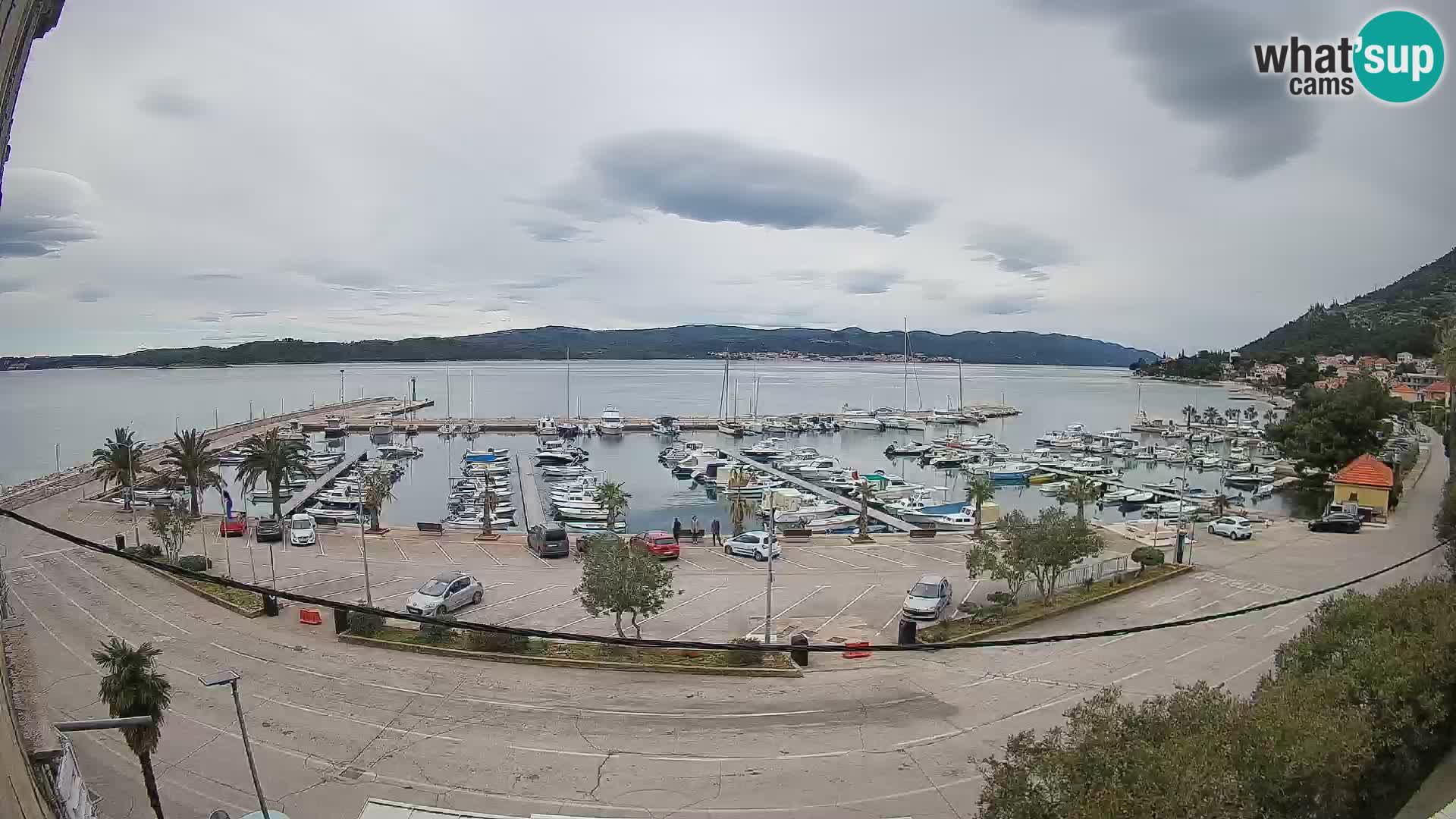 Spletna kamera Orebić Riva – Trajekt za Korčulo v živo