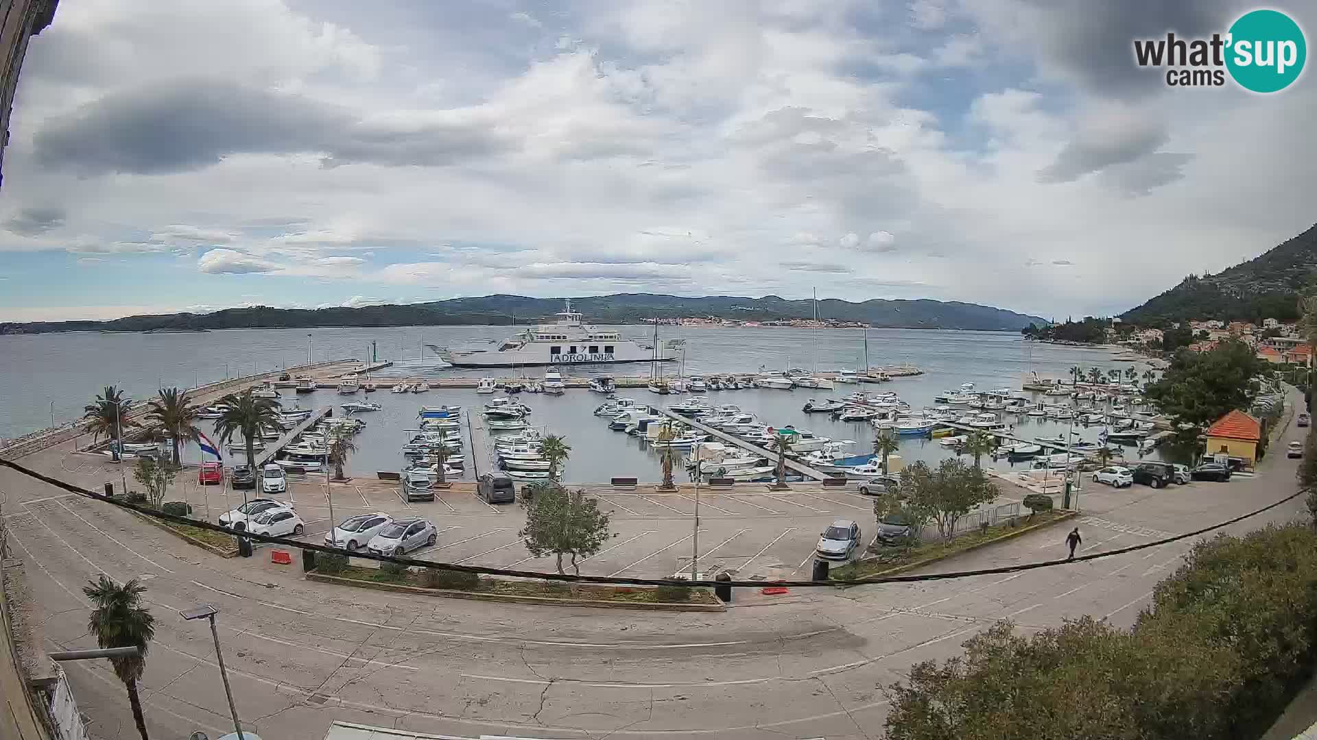 Webcam Orebić Uferpromenade – Fähre nach Korčula Live