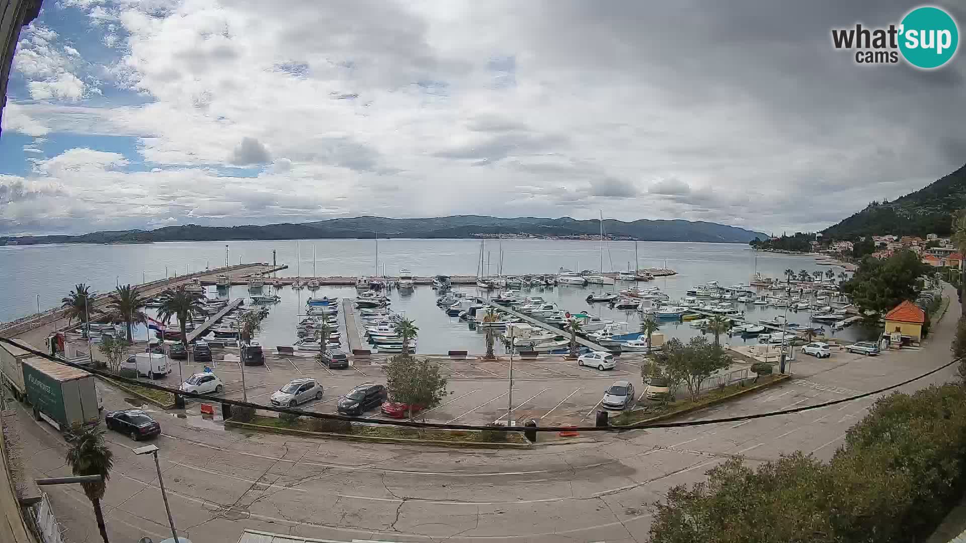 Webcam Orebić Uferpromenade – Fähre nach Korčula Live