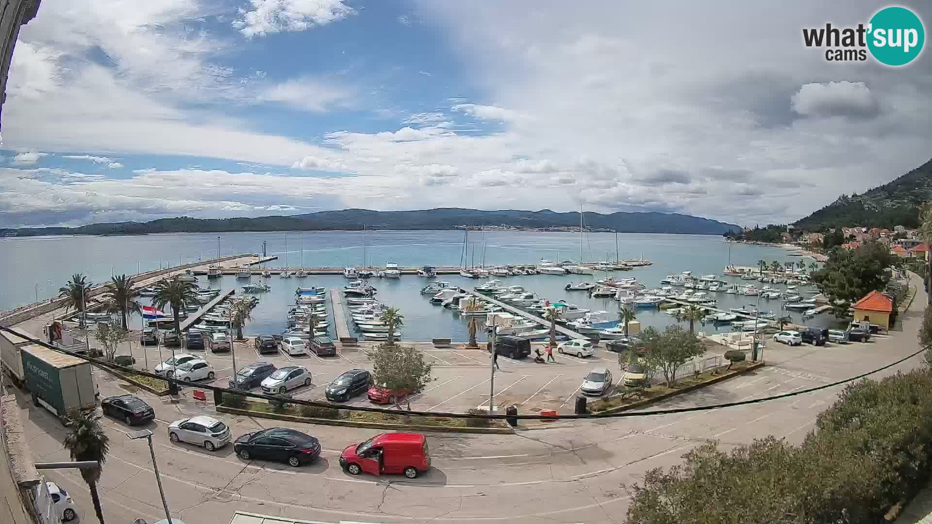 Spletna kamera Orebić Riva – Trajekt za Korčulo v živo