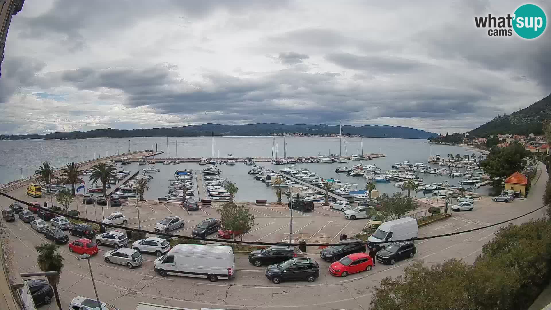 Webcam Orebić Uferpromenade – Fähre nach Korčula Live