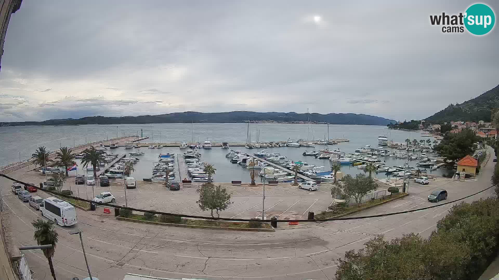 Webcam Orebić Uferpromenade – Fähre nach Korčula Live