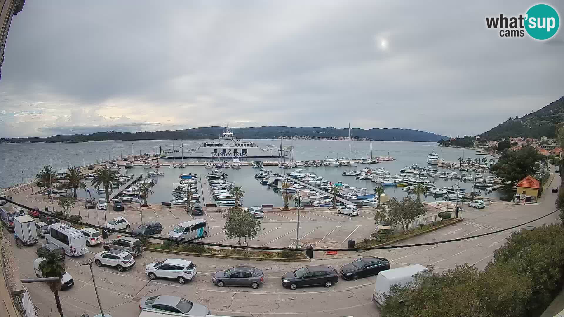 Webcam Orebić Riva – Ferry a Korčula en vivo