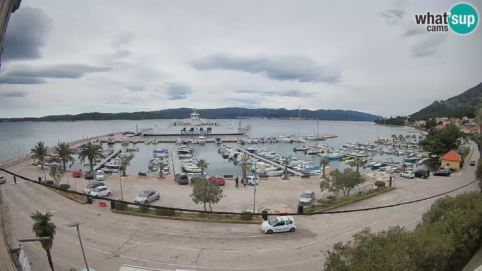 Webcam Orebić Uferpromenade – Fähre nach Korčula Live