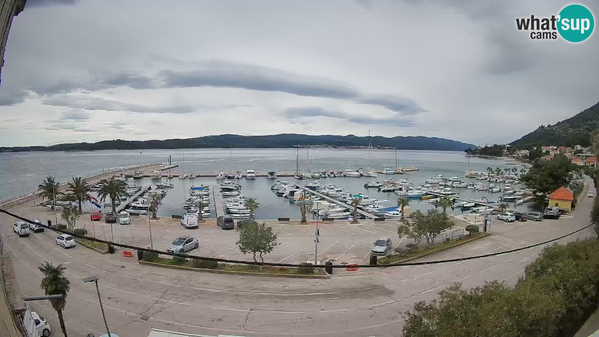 Spletna kamera Orebić Riva – Trajekt za Korčulo v živo