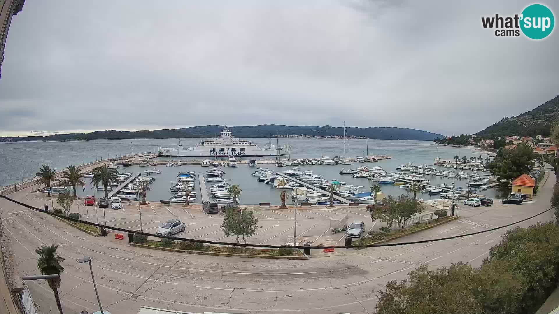 Webcam Orebić Riva – Ferry to Korčula Live