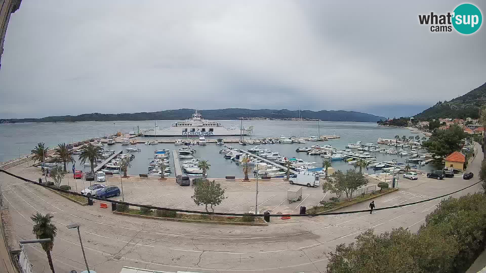 Webcam Orebić Riva – Ferry vers Korčula en direct
