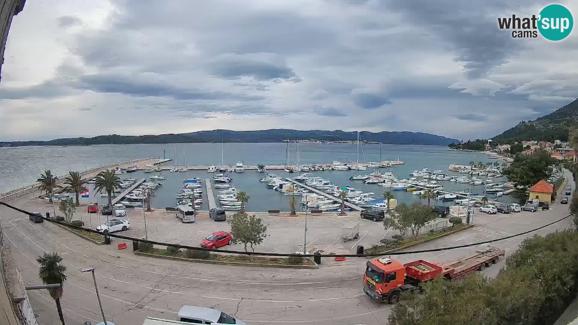 Webcam Orebić Uferpromenade – Fähre nach Korčula Live