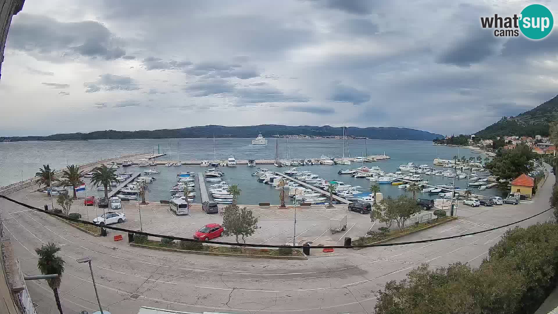 Webcam Orebić Uferpromenade – Fähre nach Korčula Live