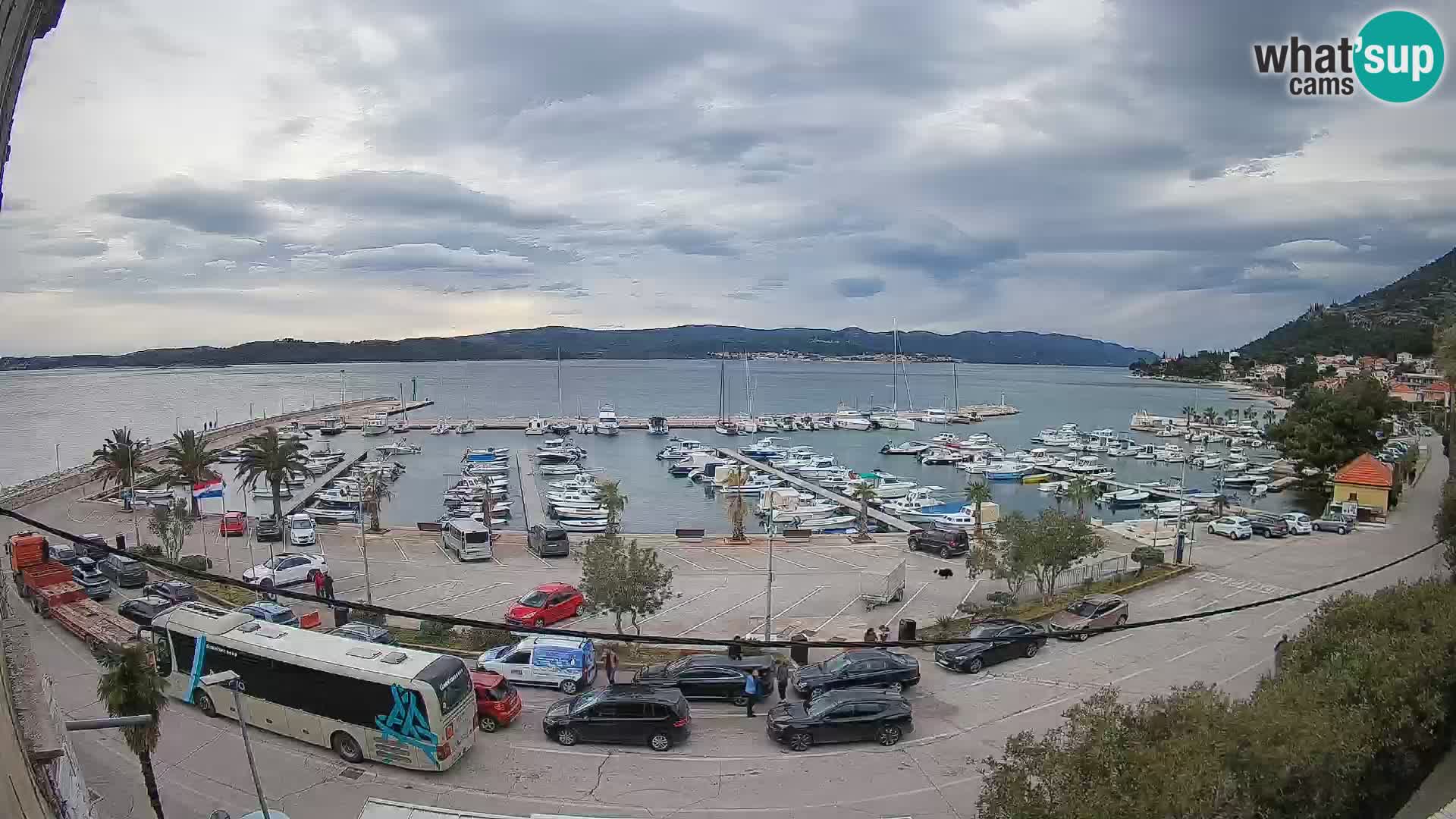 Webcam Orebić Riva – Ferry a Korčula en vivo