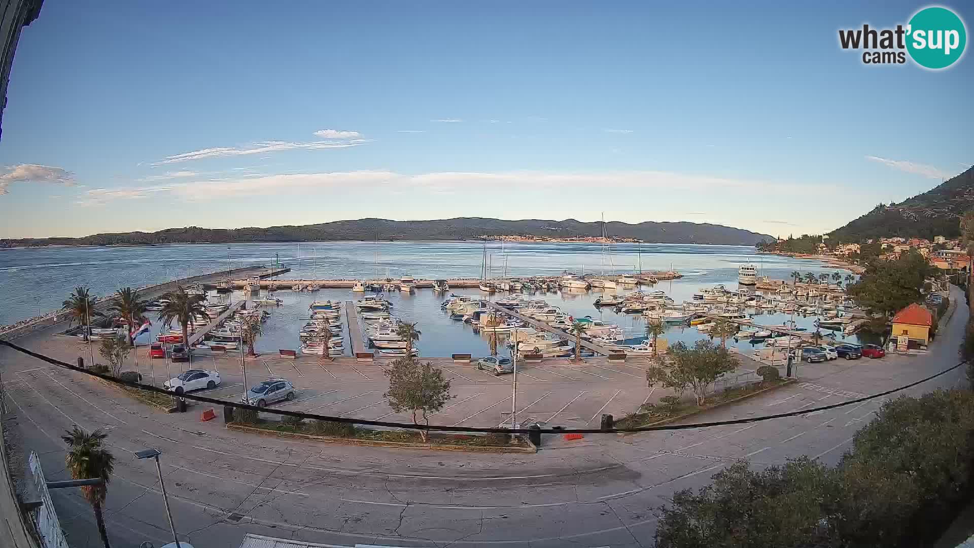 Spletna kamera Orebić Riva – Trajekt za Korčulo v živo