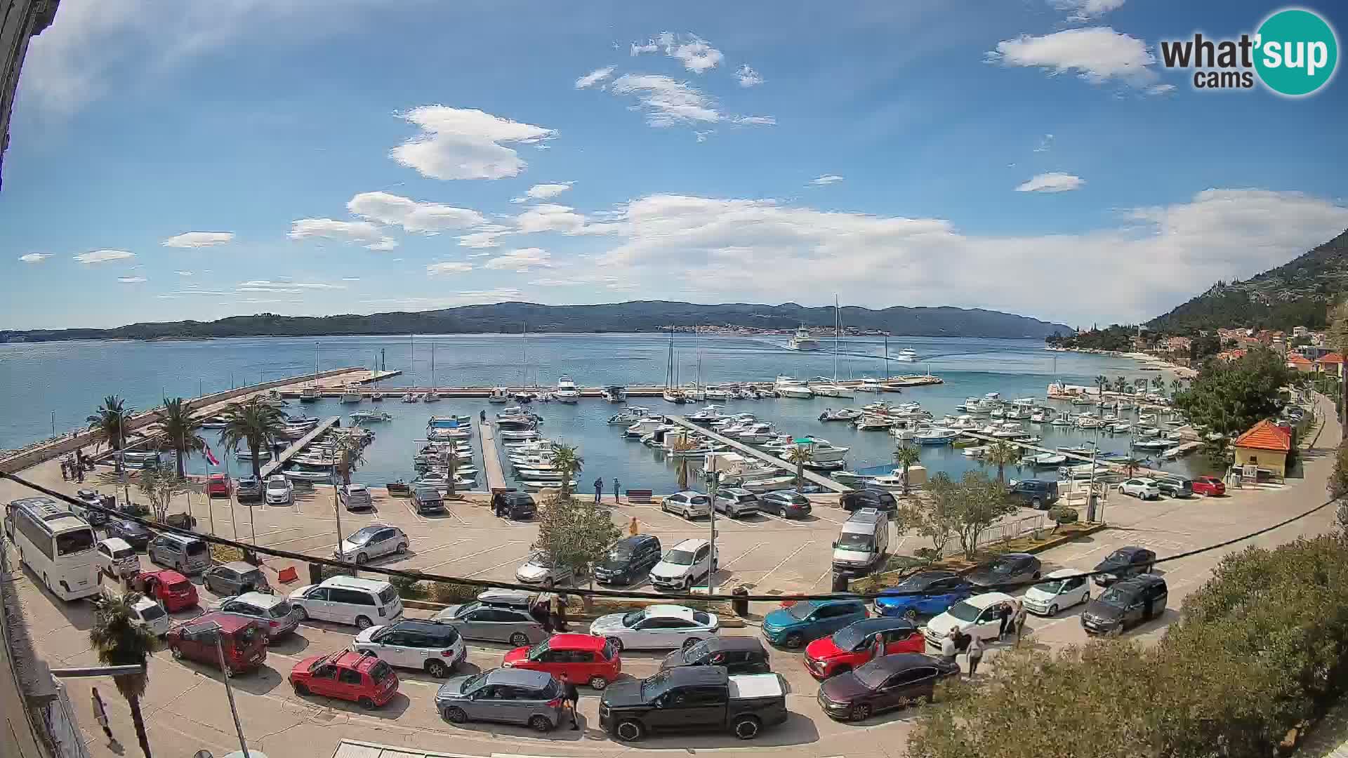 Web kamera Orebić Riva – Trajekt za Korčulu uživo