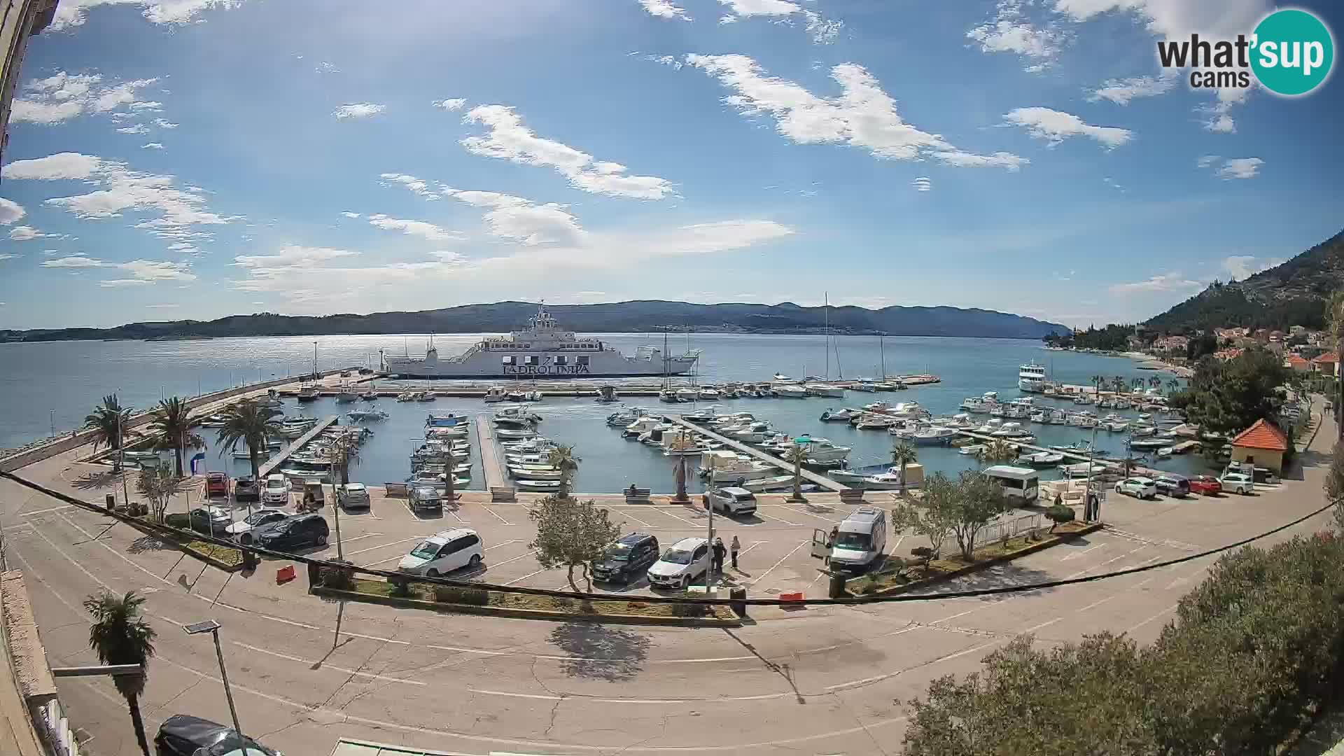 Webcam Orebić Riva – Ferry a Korčula en vivo