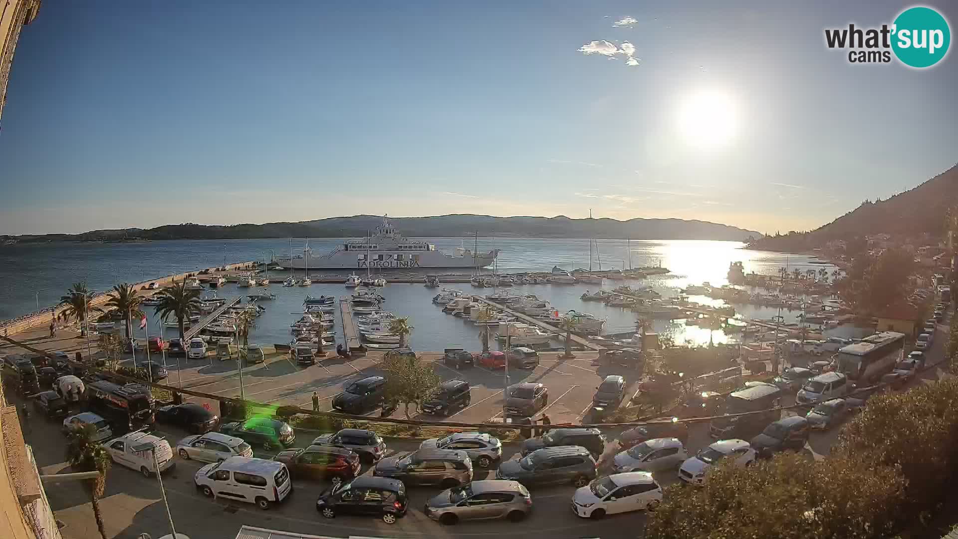 Webcam Orebić Riva – Ferry to Korčula Live
