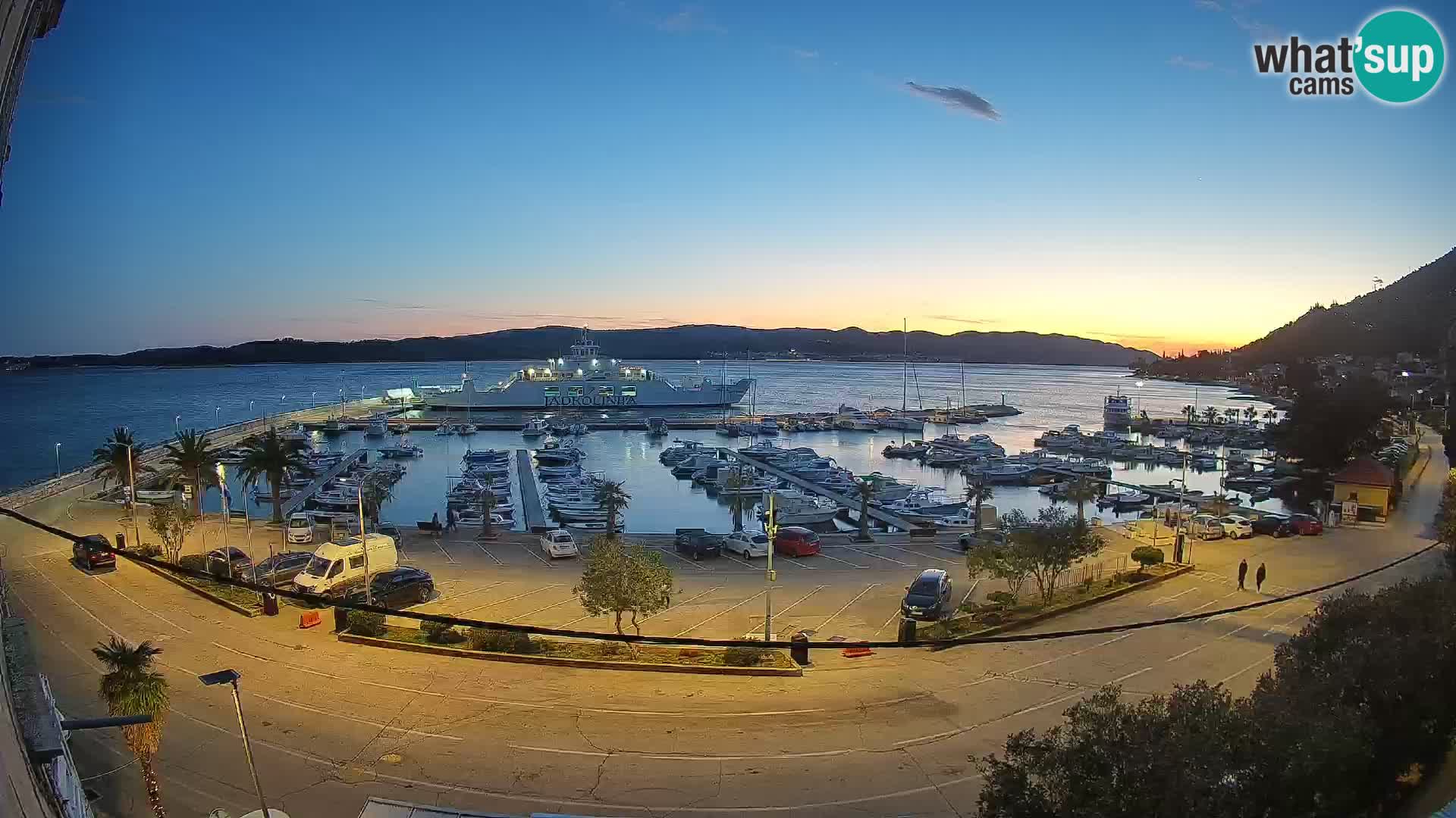 Webcam Orebić Riva – Ferry vers Korčula en direct