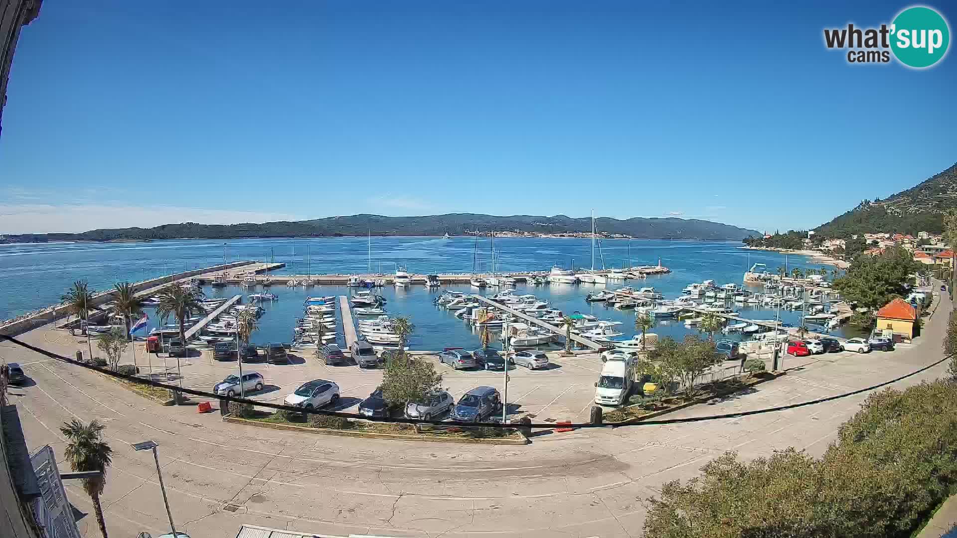 Webcam Orebić Uferpromenade – Fähre nach Korčula Live