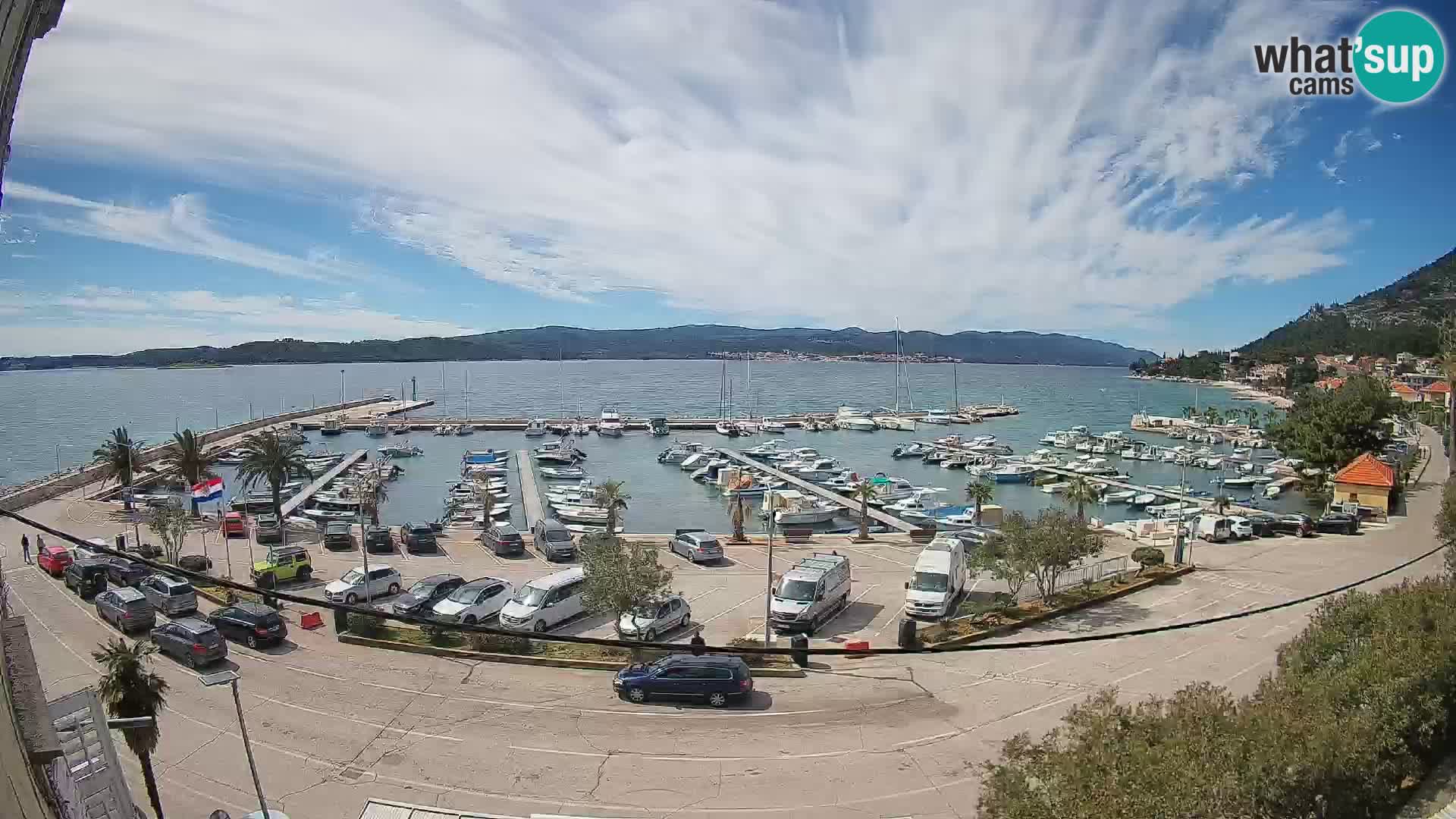 Webcam Orebić Uferpromenade – Fähre nach Korčula Live