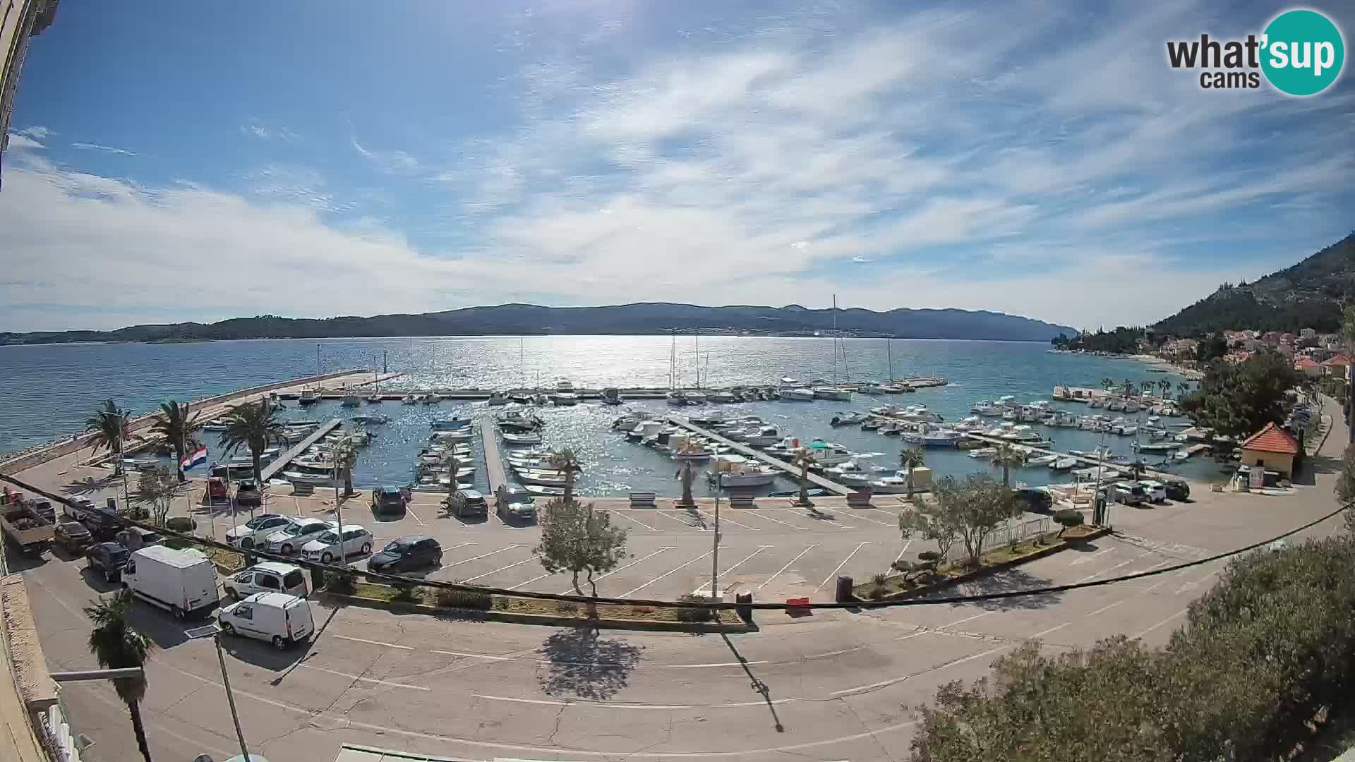 Webcam Orebić Riva – Ferry a Korčula en vivo