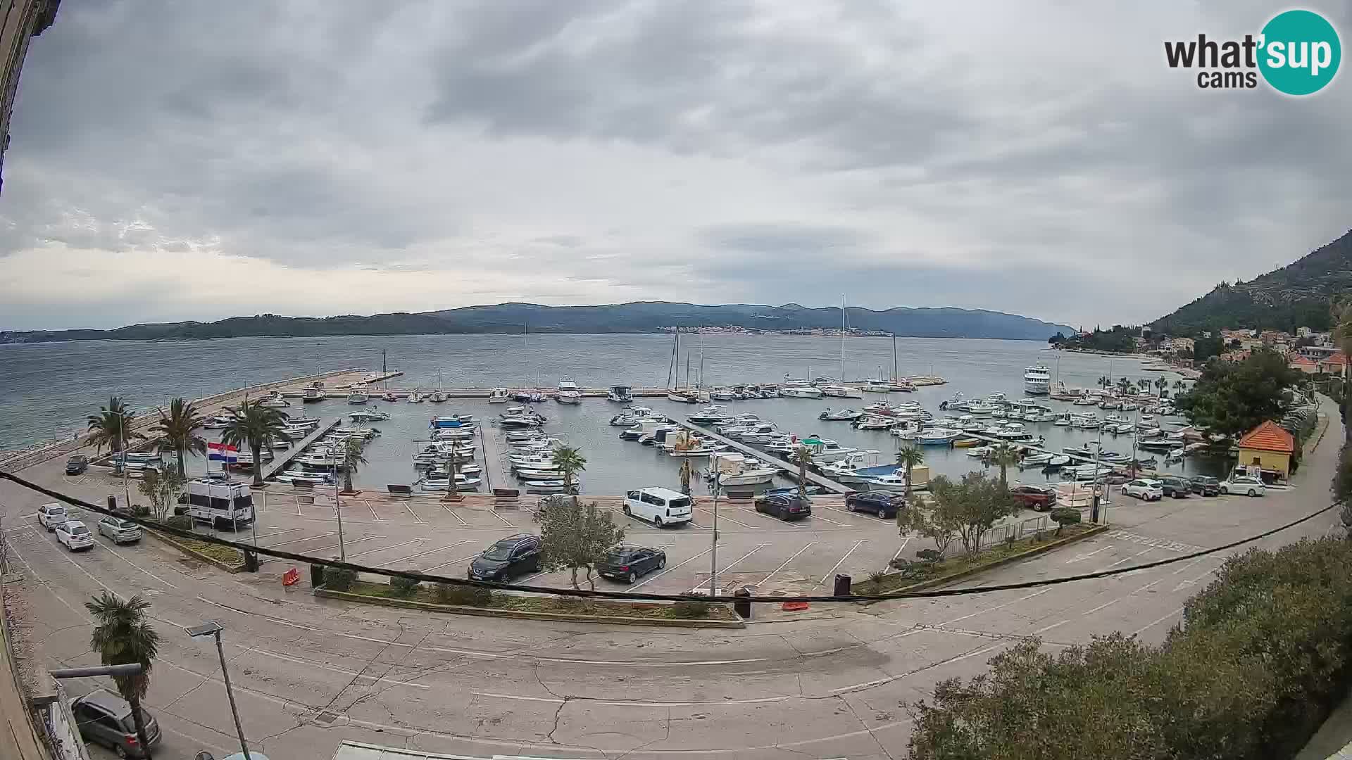 Webcam Orebić Riva – Ferry vers Korčula en direct