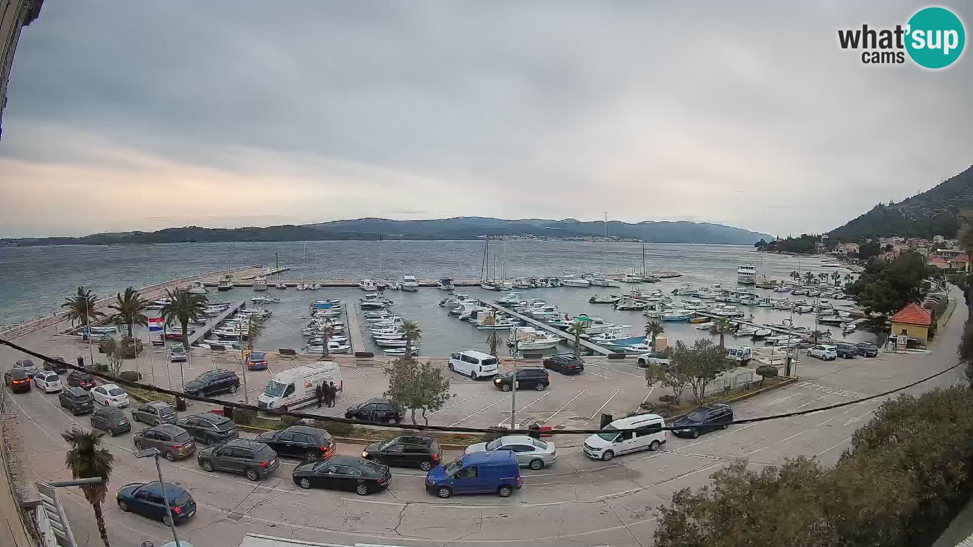 Webcam Orebić Uferpromenade – Fähre nach Korčula Live