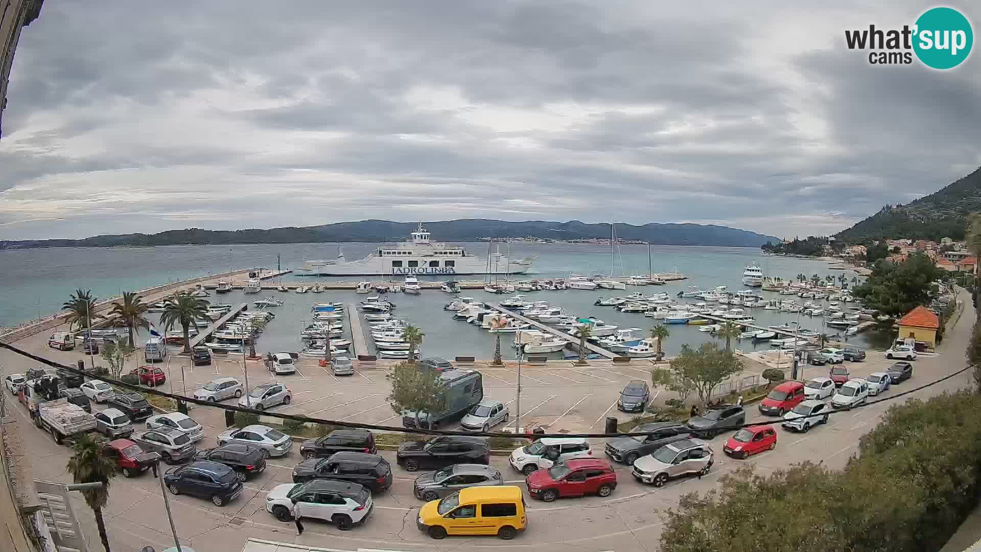 Webcam Orebić Riva – Ferry to Korčula Live