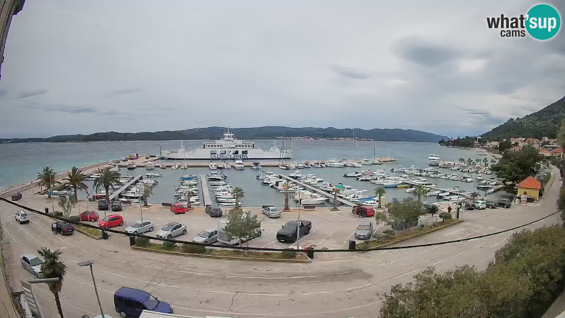 Webcam Orebić Riva – Ferry to Korčula Live