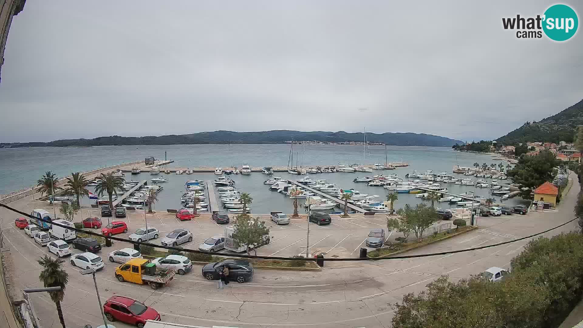 Spletna kamera Orebić Riva – Trajekt za Korčulo v živo