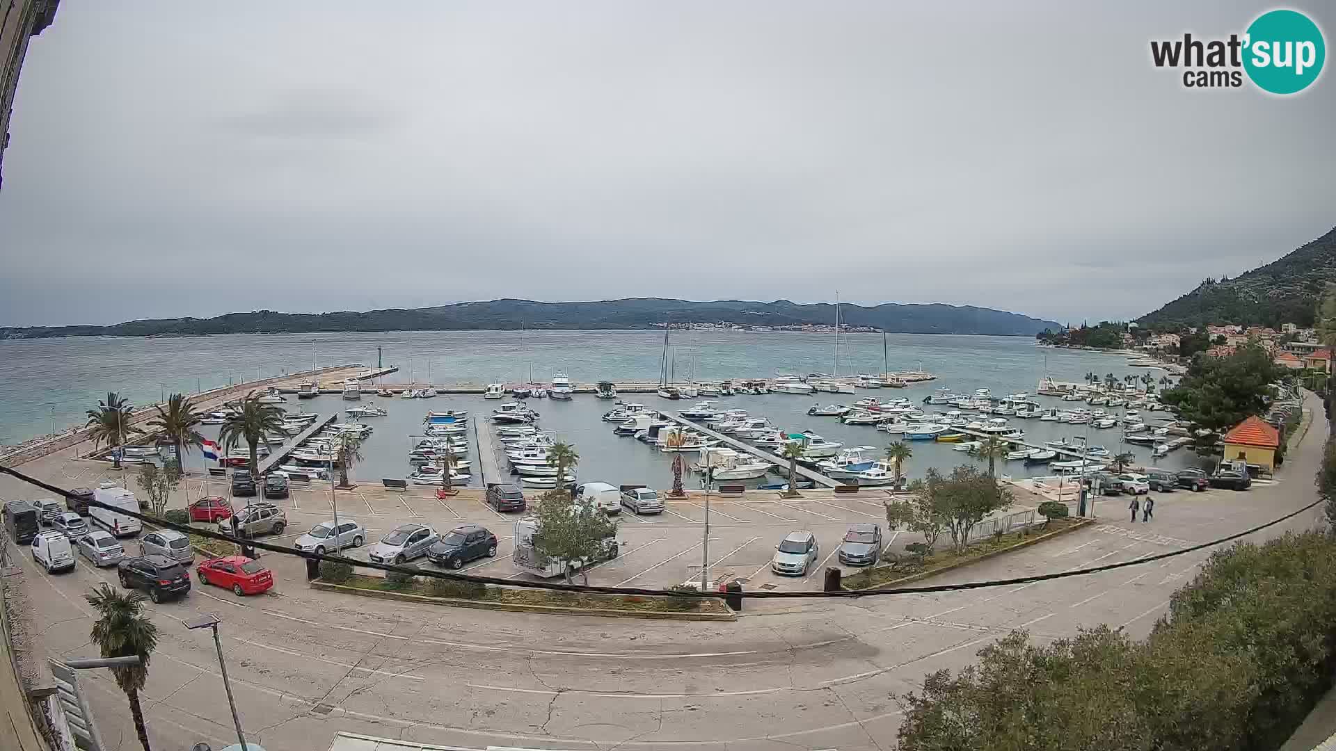 Spletna kamera Orebić Riva – Trajekt za Korčulo v živo