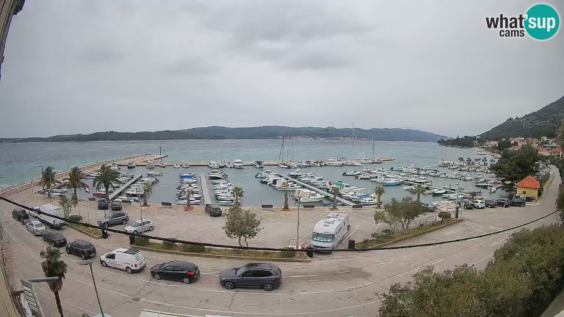 Webcam Orebić Riva – Ferry a Korčula en vivo