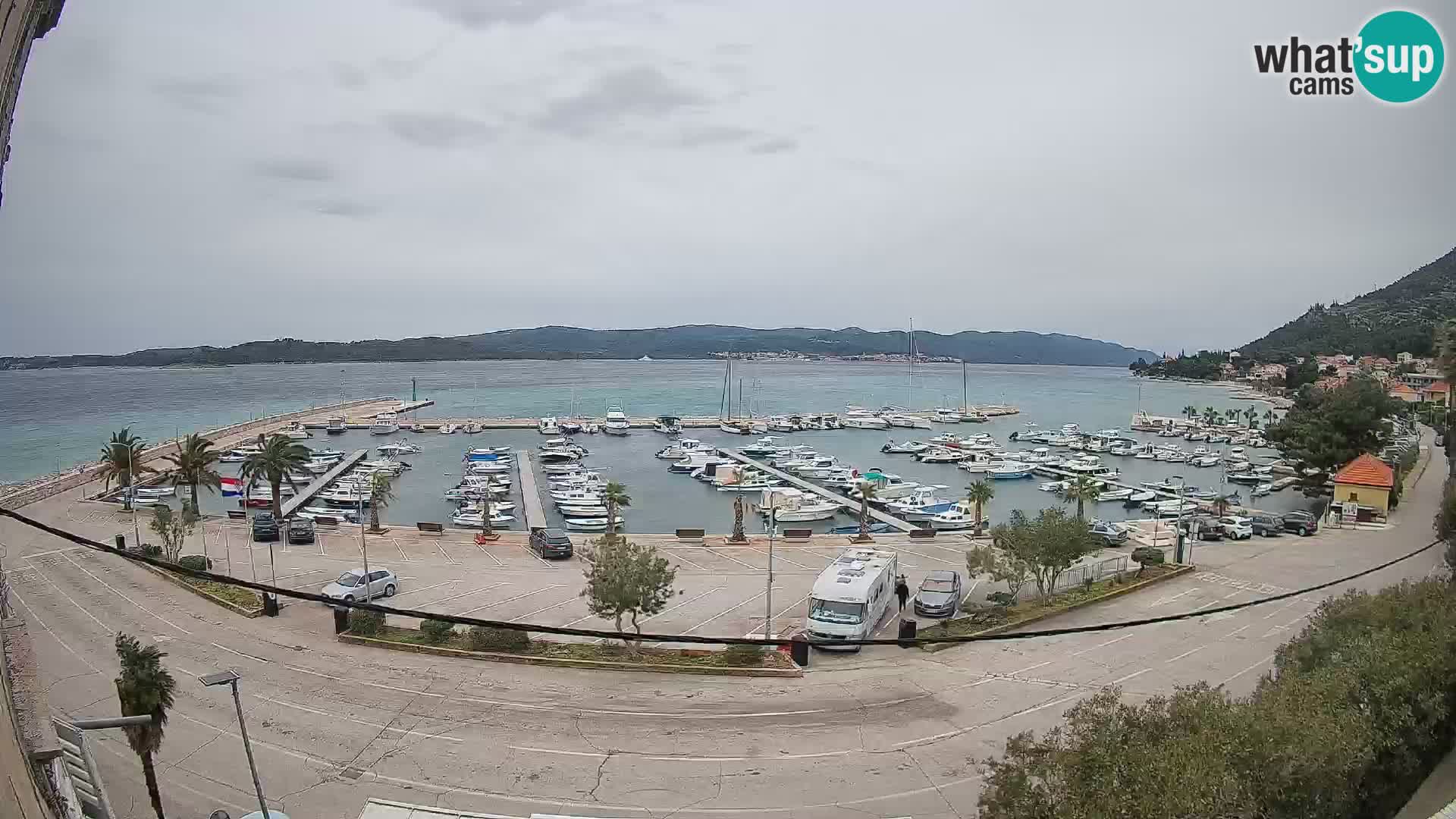 Webcam Orebić Riva – Ferry a Korčula en vivo