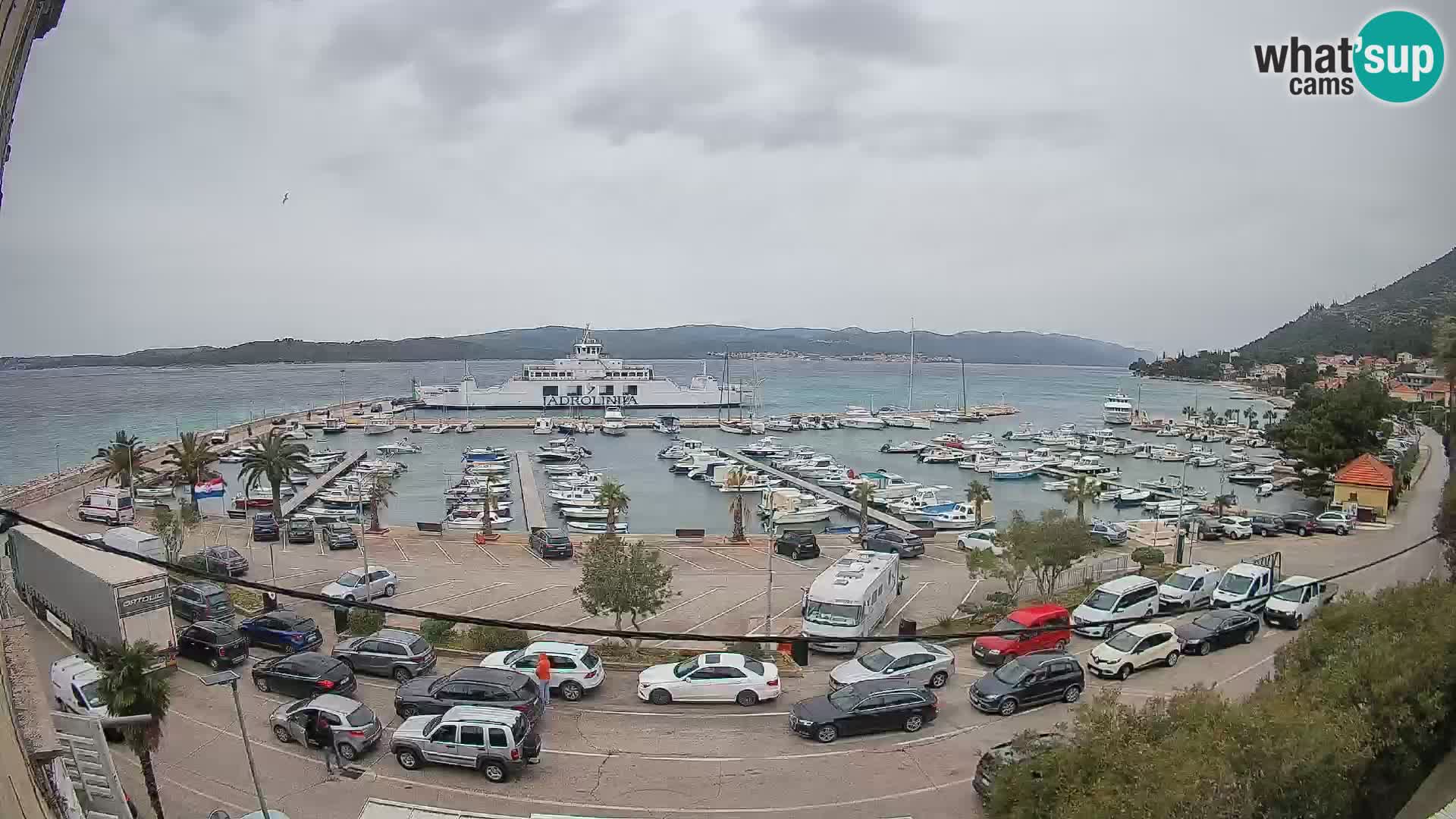 Webcam Orebić Riva – Ferry vers Korčula en direct
