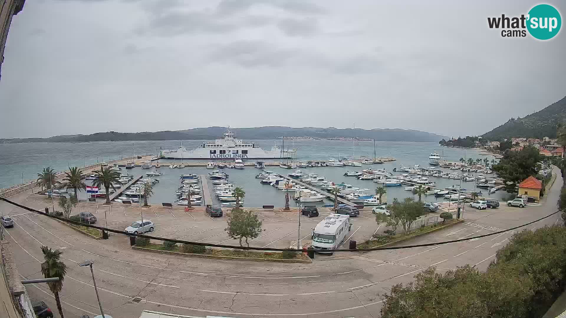 Webcam Orebić Riva – Ferry vers Korčula en direct