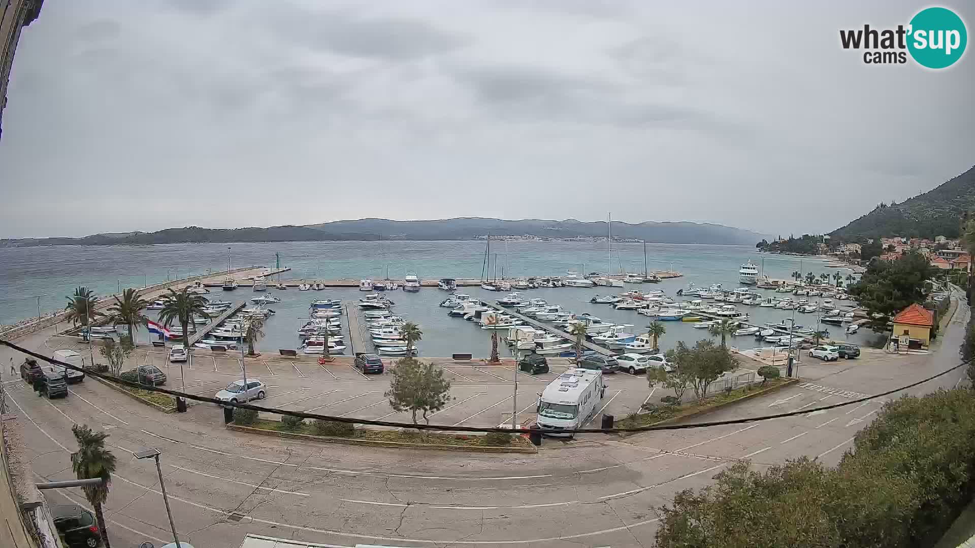 Spletna kamera Orebić Riva – Trajekt za Korčulo v živo