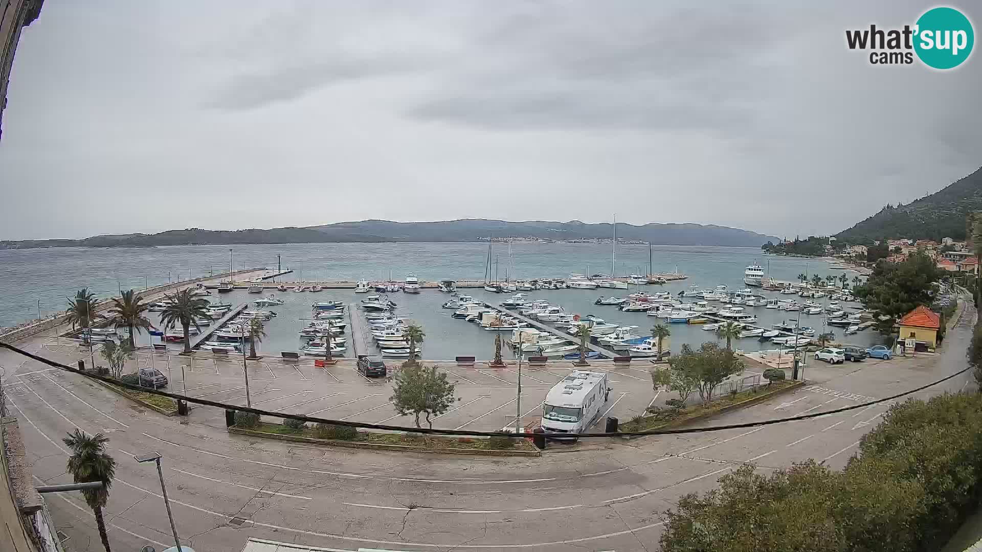 Webcam Orebić Riva – Ferry a Korčula en vivo