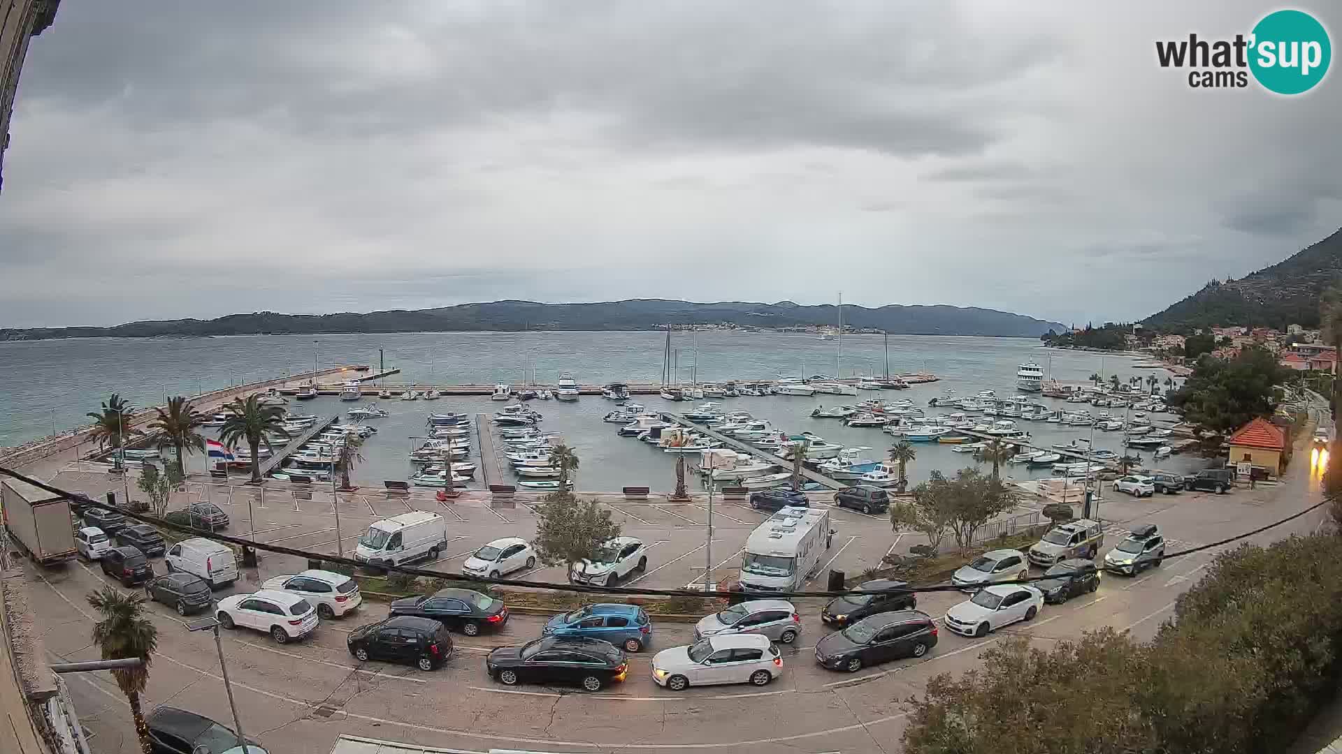 Webcam Orebić Riva – Ferry to Korčula Live