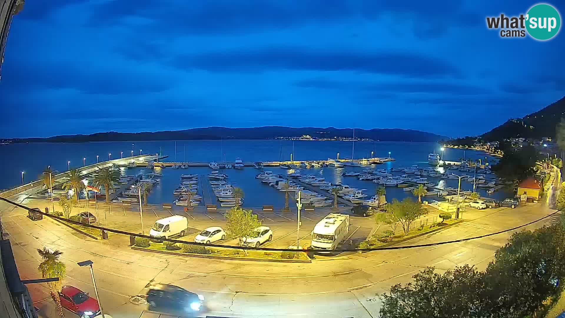 Spletna kamera Orebić Riva – Trajekt za Korčulo v živo