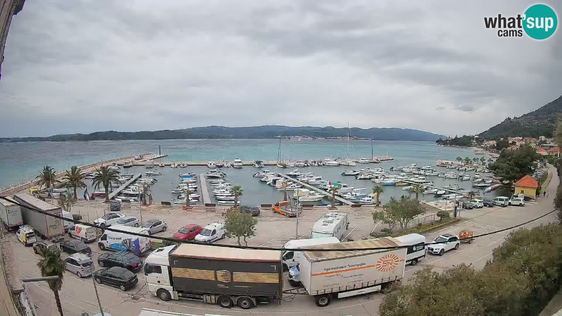 Spletna kamera Orebić Riva – Trajekt za Korčulo v živo