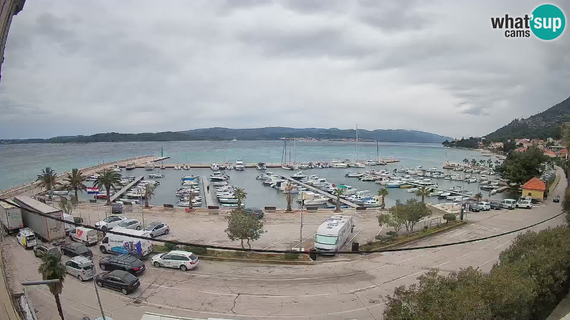 Spletna kamera Orebić Riva – Trajekt za Korčulo v živo