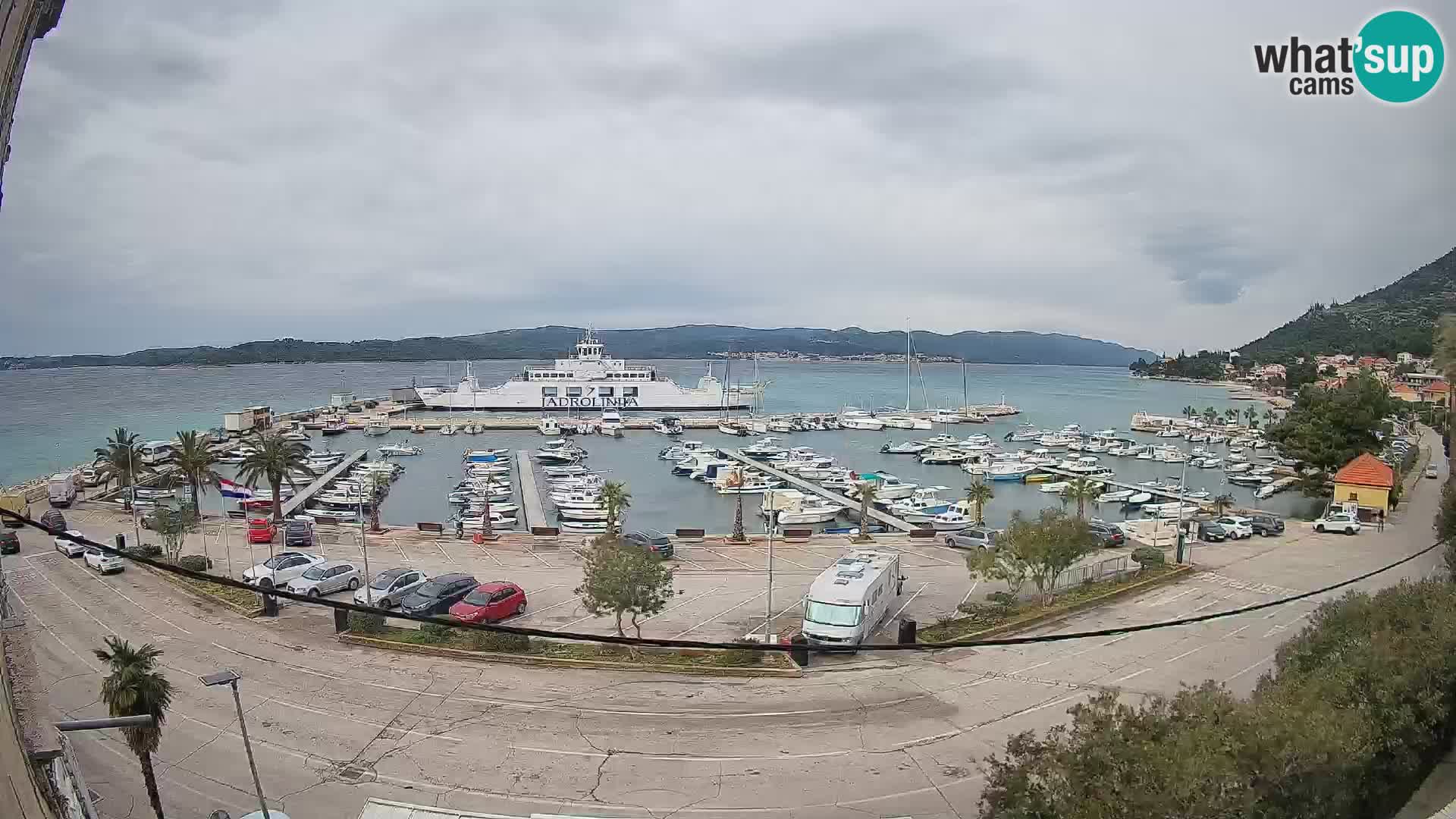 Webcam Orebić Riva – Ferry a Korčula en vivo