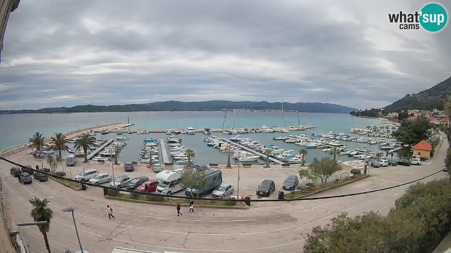 Spletna kamera Orebić Riva – Trajekt za Korčulo v živo